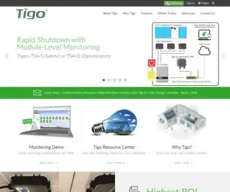 Tigoenergy.com(Intelligent Solar Energy Systems) Screenshot