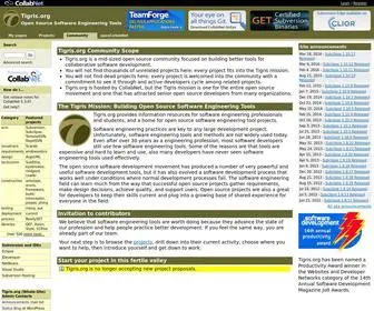 Tigris.org(Open Source Software Engineering) Screenshot