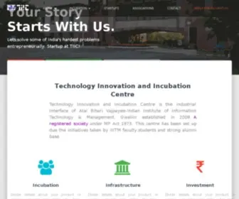 Tiiciiitm.com(Technology Innovation and Incubation Centre) Screenshot