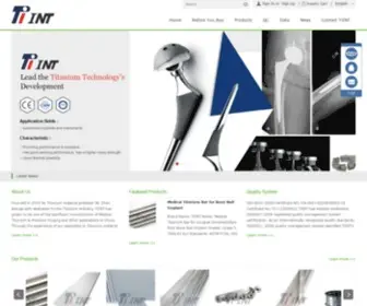 Tiint.com(BAOJI INT MEDICAL TITANIUM CO) Screenshot