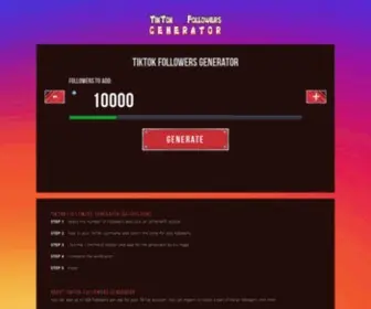 Tikgen.com(Free TikTok Followers) Screenshot