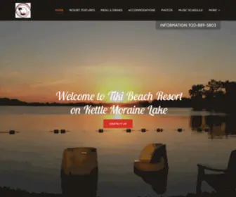 Tikibeachresort.net(Tiki Beach Resort on Kettle Moraine Lake) Screenshot