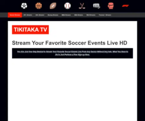 Tikitakatv.net(Stream Your Favorite Soccer Events Live HD) Screenshot