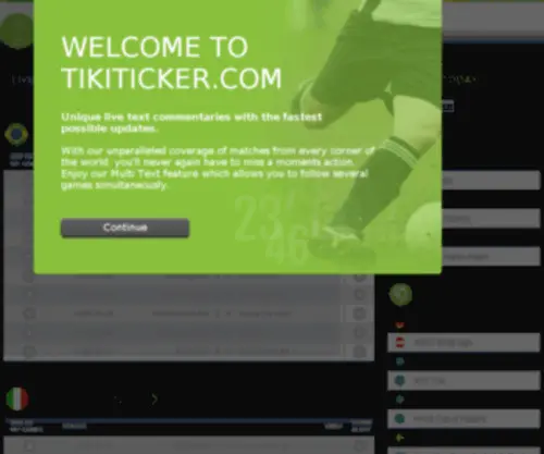 Tikiticker.com(Football live text) Screenshot