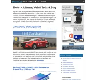 Tikoim.de(Tikoim befasst sich mit diversen Themen des Technologie & Online Genre) Screenshot