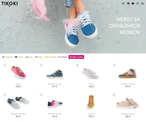 Tikoki.com(Dizajnové tenisky) Screenshot