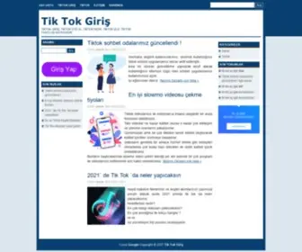 Tiktokgiris.com(Haber Sitesi) Screenshot