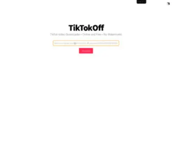 Tiktokoff.com(TikTok video downloader) Screenshot