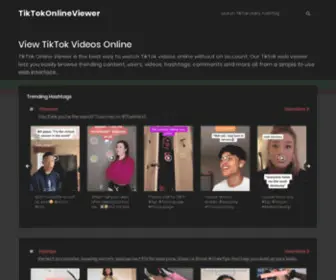 Tiktokonlineviewer.com(TikTok online viewer) Screenshot