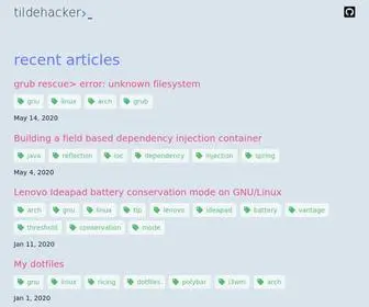 Tildehacker.com(Hacker) Screenshot