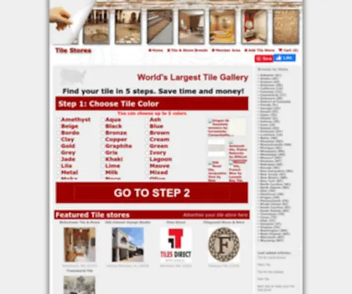 Tile-Stone-Stores.com(Tile & Stone Stores) Screenshot