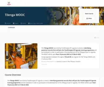 Tilengamooc.com(Tilenga MOOC) Screenshot