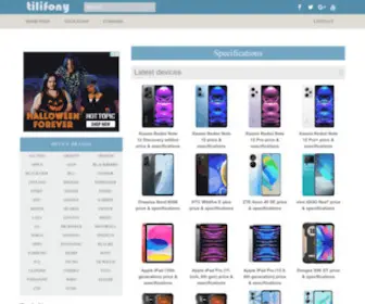 Tilifony.com(Specificaties en prijzen van smartphones in Nederland) Screenshot