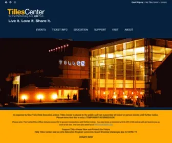 Tillescenter.org(Tilles Center for the Performing Arts) Screenshot