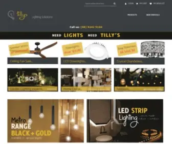 Tillyslights.com.au(Tilly's Lighting Solutions) Screenshot