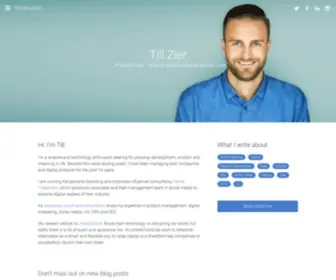 Tillzier.com(Till Zier) Screenshot