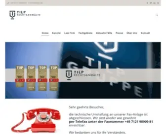 Tilp.de(TILP Rechtsanwälte) Screenshot