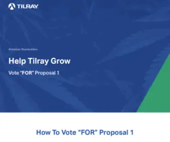 Tilrayshareholders.com(Tilray) Screenshot