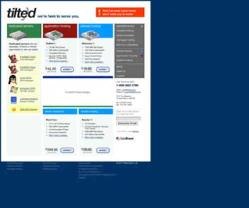 Tilted.com(Chicago Web Hosting) Screenshot