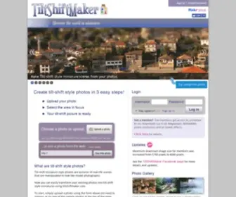 Tiltshiftmaker.com(Transform your photos into tilt) Screenshot