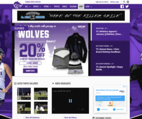 Timbercreekathletics.com(Timber Creek) Screenshot