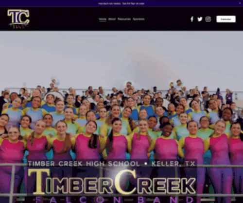 Timbercreekband.org(Timber Creek High School Band) Screenshot
