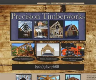 Timberframingalaska.com(Precision Timberworks) Screenshot