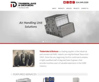 Timberlakedickson.com(Dallas HVAC Rep) Screenshot