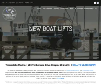 Timberlakemarina.com(Lake Murray Boat Slips) Screenshot