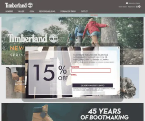 Timberland.com.ar(Timberland) Screenshot