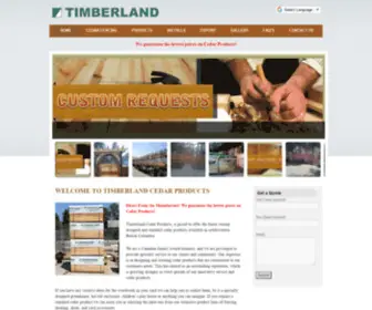 Timberlandcedarproducts.ca(Timberland Cedar Products) Screenshot