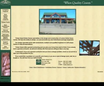 Timberquest.com(Timber Quest timber frame design and construction) Screenshot