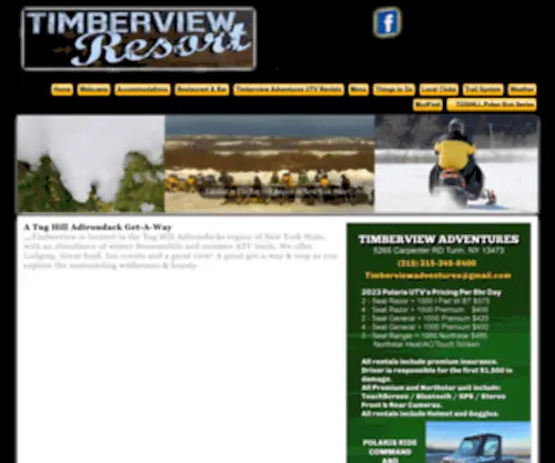 Timberview.com(Turin, New York in the Adirondacks Tug Hill Region ...Extensive ATV Trails/Snowmobile Trails) Screenshot