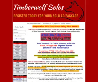 Timberwolfsolos.com(Text Ads and tons of Instant Traffic) Screenshot