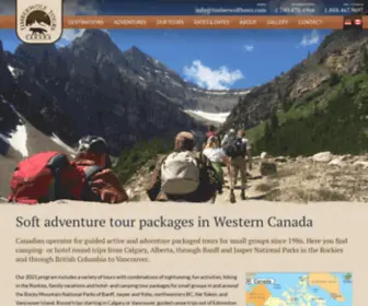 Timberwolftours.com(Adventure Tour Packages in Western Canada) Screenshot