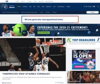 Timberwolves.com(Minnesota Timberwolves) Screenshot