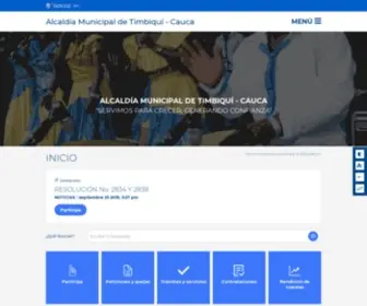 Timbiqui-Cauca.gov.co(Alcaldía Municipal de Timbiquí) Screenshot
