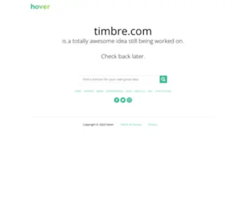 Timbre.com(Hover) Screenshot