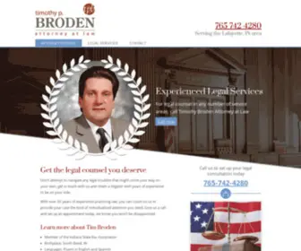 Timbrodenlaw.com(Timothy Broden Attorney at Law) Screenshot