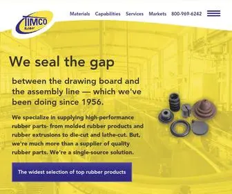 Timcorubber.com(Custom Rubber Products & Parts Supplier) Screenshot