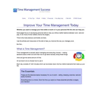 Time-Management-Success.com(Practical And Effective Time Management Tips You Can Apply Today) Screenshot