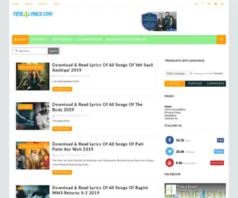 Time4Lyrics.com(Lyrics I Songs I Music) Screenshot