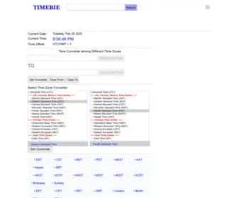Timebie.com(Time Converters among Different Time Zones) Screenshot