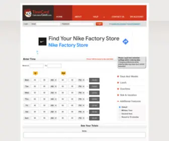 Timecardcalculatorgeek.com(Time Card Calculator) Screenshot