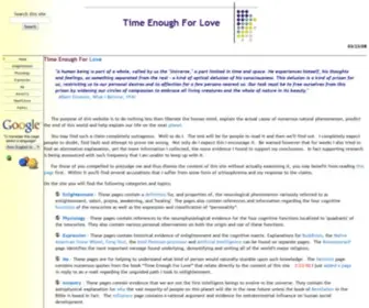 Timeenoughforlove.org(The purpose of this website) Screenshot