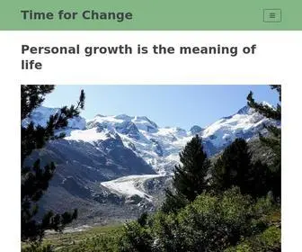 Timeforchange.org(The meaning of life is personal growth) Screenshot