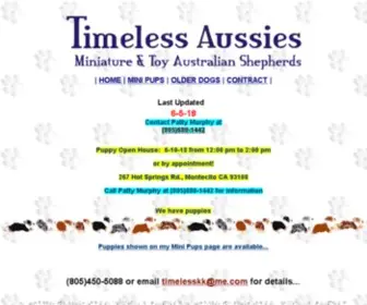 Timelessaussies.com(Timeless Aussies) Screenshot