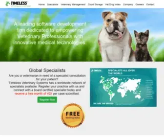 Timelessveterinary.com(The Timeless Veterinary Management System) Screenshot