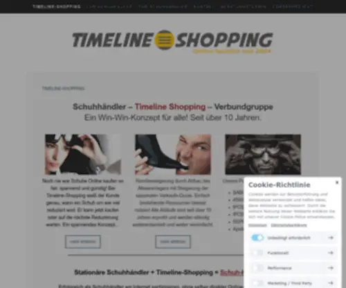 Timeline-Shopping.de(Mit uns verkauft der Schuhhandel online) Screenshot
