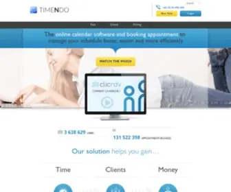 Timendo.com(Online calendar to book an appointment) Screenshot